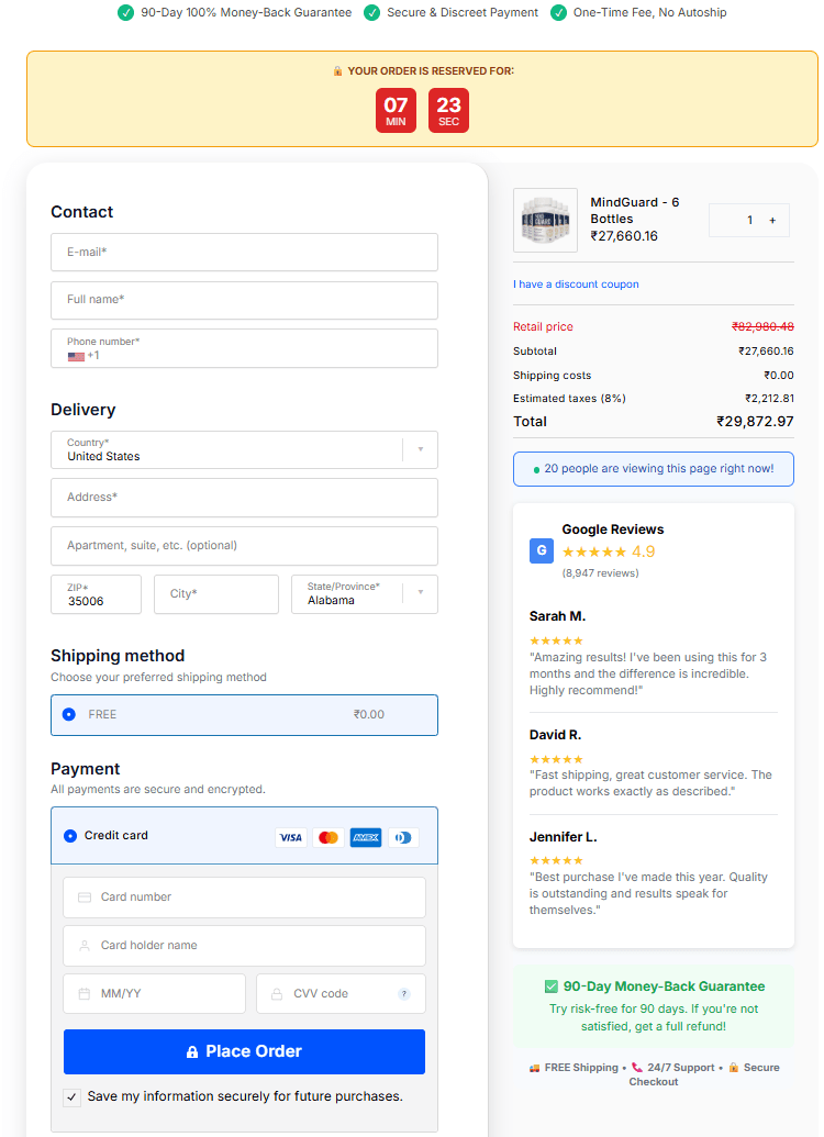 MindGuard official website